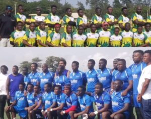 Match amical Rugby XV entre le Bénin ( Jaune) et le Togo (Bleu)
