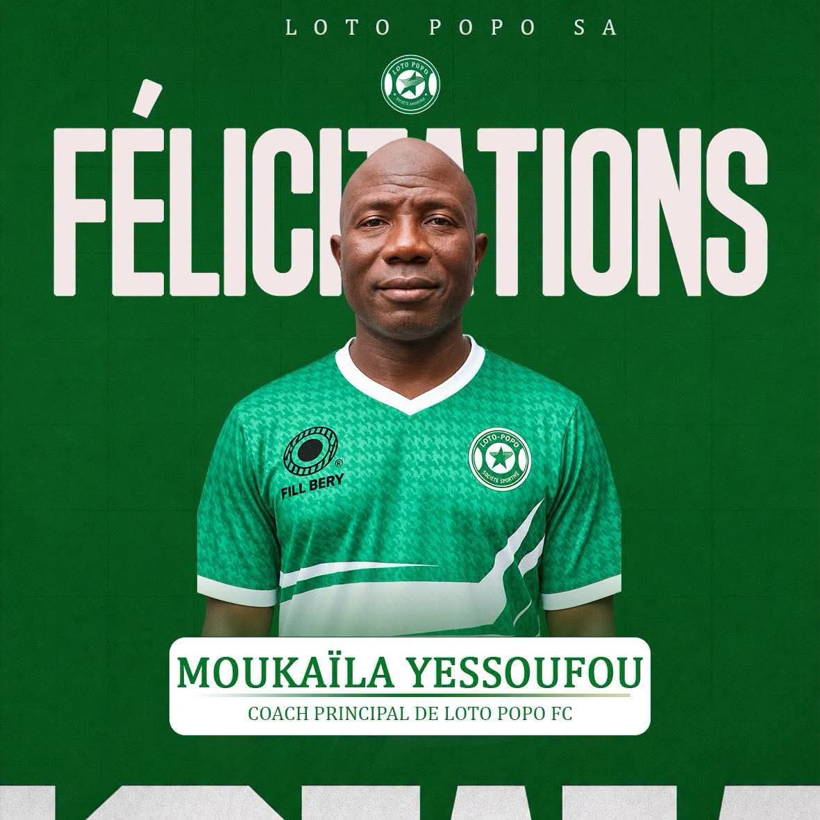 Loto-Popo officialisé Moukaïla Yessoufou comme coach principal