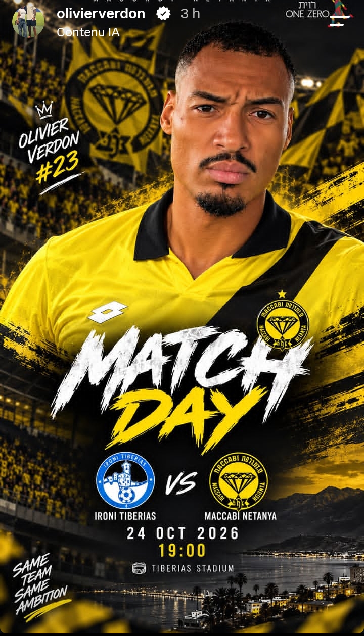 Premier League (Israël) : troisième match pour Olivier Verdon